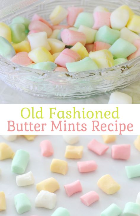 Mint Nonpareils Recipe, How To Make Butter Mints, Wedding Mints Recipe, Homemade Butter Mints, Easy Fun Desserts For Kids, Old Fashion Candy Recipe, Butter Mints Recipe Homemade, Mints For Wedding, Christmas Mints Recipe