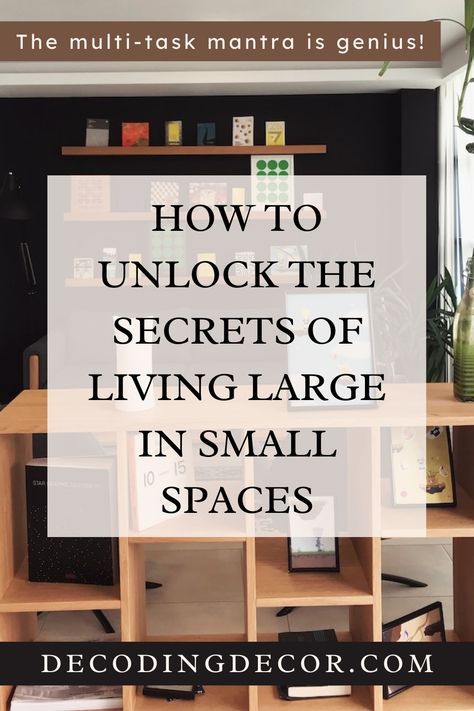 Transforming a small room into a space which feels spacious and functional can seem daunting, but with the right approach, it's entirely possible. Learn how decluttering, clever use of visual blockages, and the 'multi-task mantra' can drastically transform your perception of tiny rooms. Let me show you how Small can be a beautiful way to live! Space Saver Ideas, Small Space Decorating, Create Storage, Budget Decorating, Study Ideas, Clearing Clutter, Tiny Space, Work Room, Design Rules