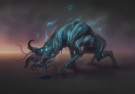 ArtStation - Hounds of Tindalos, Yuki Sato Color Out Of Space, Lovecraft Art, Lovecraftian Horror, Pathfinder Character, Dragon Rpg, Cthulhu Mythos, Fantasy Beasts, Cosmic Horror, 다크 판타지