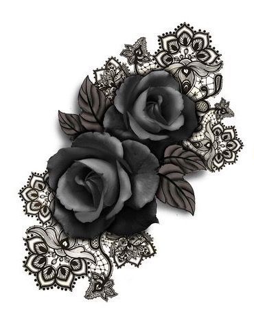 Thighs Tattoo, Tatuaje Cover Up, Rosen Tattoo Frau, Tattoo Wrist, Black Rose Tattoos, Muster Tattoos, Rosen Tattoo, Lace Tattoo, Black Roses