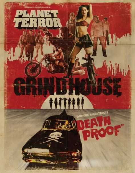 Another cool "Grindhouse" poster Grindhouse Aesthetic, Grindhouse Posters, Exploitation Movies, Planet Terror, Rage Art, Terror Movies, Quentin Tarantino Movies, Horror Genre, Masterpiece Theater