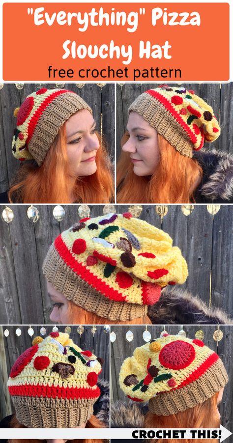 Crochet Mushroom Beanie Pattern Free, Fun Crochet Hat Patterns, Crochet Hats Funny, Crochet Fun Hats Free Pattern, Top Down Crochet Hat Pattern Free, Unique Crochet Hats, Crochet Mushroom Hat Free Pattern, Funny Crochet Hats, Funny Crochet Hat