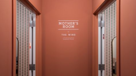 The Wing is designing lactation rooms for other companies Lactation Room Design, Pale Pink Room, Lactation Room, Who Is A Mother, Nursing Room, Rooms Design, Internal Design, The Wing, Wings Design