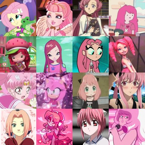 Pink Haired Cartoon Characters, Pink Hair Anime Cosplay, Hot Pink Hair Character, Halloween Costume Ideas With Pink Hair, Halloween Costumes For Pink Hair, Halloween Pink Hair Costume, Pink Hair Cosplay Characters, Pink Hair Character Cartoon, Characters With Pink Hair Halloween