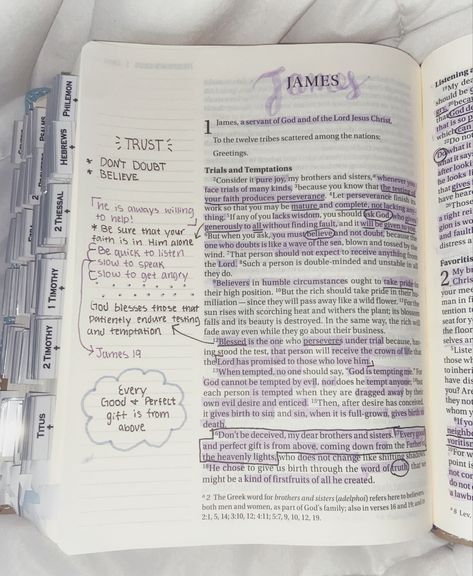 The Book Of James Bible Study, Journaling Bible Aesthetic, Book Of James Bible Journaling, Bible Annotations Aesthetic, Journaling Bibles To Buy, Book Of James Bible Study, She Reads Truth Bible Journaling, James Bible Journaling, Matthew Bible Study