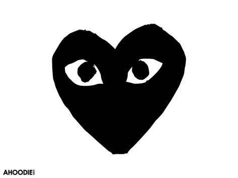 Comme des Garcon Heart Cdg Heart Tattoo, Commes Des Garcons Heart, Comme Des Garcons Widget, White Cdg Wallpaper, Cdg Tattoo, Black Heart With Eyes, Comme Des Garcons Heart Wallpaper, Comme Des Garcons Play Wallpaper, Comme Des Garcons Wallpaper