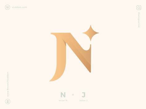 Nj Logo Design Letter, N Logo Design Ideas, I N Logo, Letter I Logo Design, Jn Logo, Nt Logo, N Letter Design, Nd Logo, Nj Logo