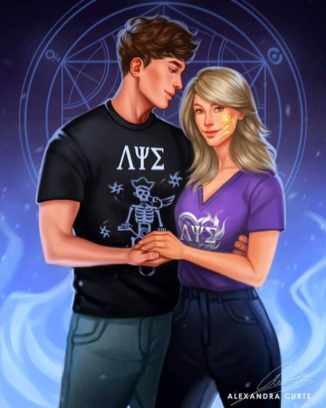 Alexandra Curte on Instagram: “Adrian Ivashkov and Sydney Sage commission for @bookloverbookstagram and her new bookish merch company @wickedfairytaleco 💙 This is the…” Adrian And Sydney, Sydney Sage, Adrian Ivashkov, Vampire Academy Books, Vampire Academy Movie, Bloodlines Series, King Of Heaven, Rose Hathaway, Bookish Merch