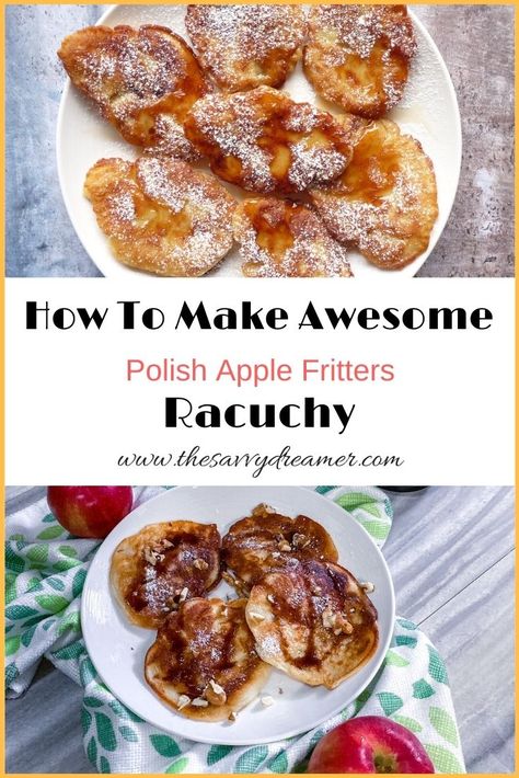 How To Make Awesome Polish Apple Fritters (Racuchy) Polish Apple Fritters, Gluten Free Polish Recipes, Polish Dishes, Polish Recipe, Heritage Recipes, Polish Heritage, Easter Desserts Recipes, Polish Food, Appetizers Easy Finger Food