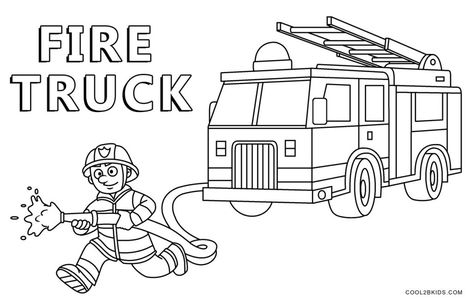 Free Printable Fire Truck Coloring Pages For Kids Trucks Coloring Pages, Chicken Coloring Pages, Firefighter Svg, Paw Patrol Marshall, Lobster Tail, Kid Coloring Page, Marshall Paw Patrol, Sorting Games, Rainbow Canvas