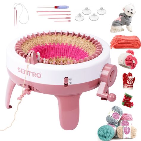 Diy Knitting Machine, Crochet Machine, Loom Board, Children Hats, Circular Loom, Circular Weaving, Loom Machine, Scarf Sweater, Weaving Machine