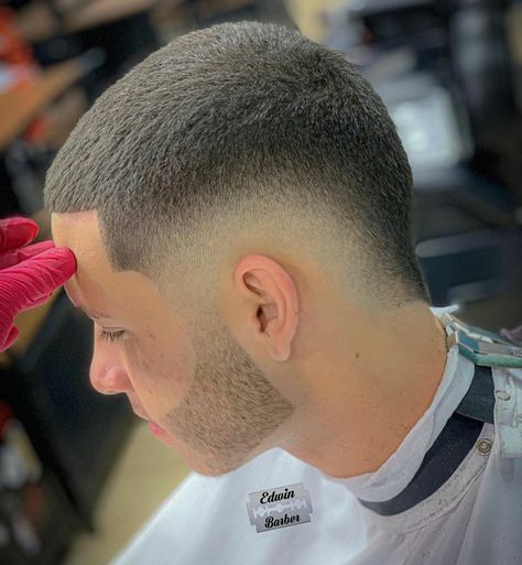 Buzz Cut Drop Fade, Burst Fade Buzz Cut, Brazilian Haircut, Fohawk Haircut Fade, Crop Fade, Makeover Aesthetic, Faded Haircut, Very Short Hair Men, Mohawk For Men