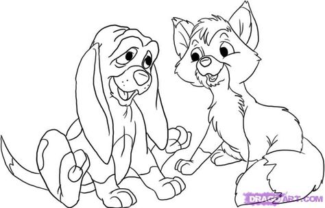 Step 5 Disney Amor, Christmas Coloring Page, Disney Sleeve, Disney Movie Night, The Hound, Disney Sketches, Disney Colors, Art Disney, Cartoon Coloring Pages