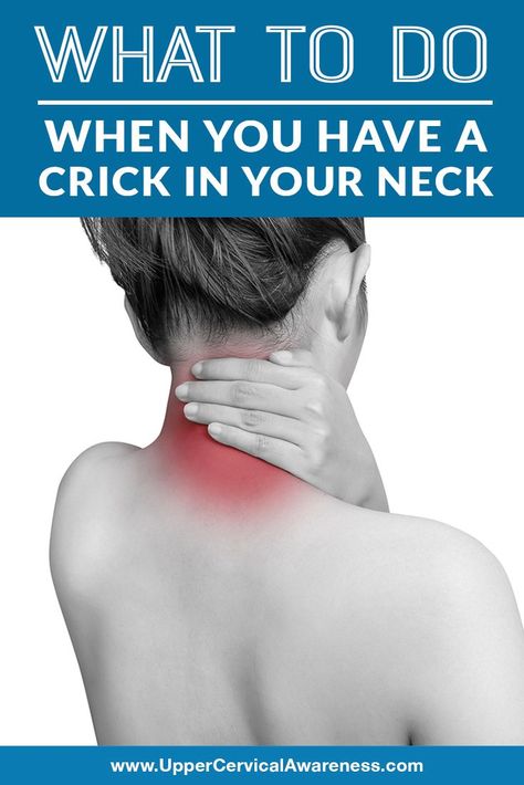 What to Do When You Have a Crick in Your Neck 	  "If you woke up this morning with a crick in your neck, or if you regularly experience neck pain or stiffness, then you need to know what is causing the problem and how to correct it"	  #UpperCervicalAwareness #UpperCervicalHealth #GetAdjusted Crick In Neck, Neck Pain Remedies, Neck Muscle Pain, Neck Pain Stretches, Forward Head Posture Exercises, Sore Neck, Neck Problems, Neck Relief, Nerve Pain Relief