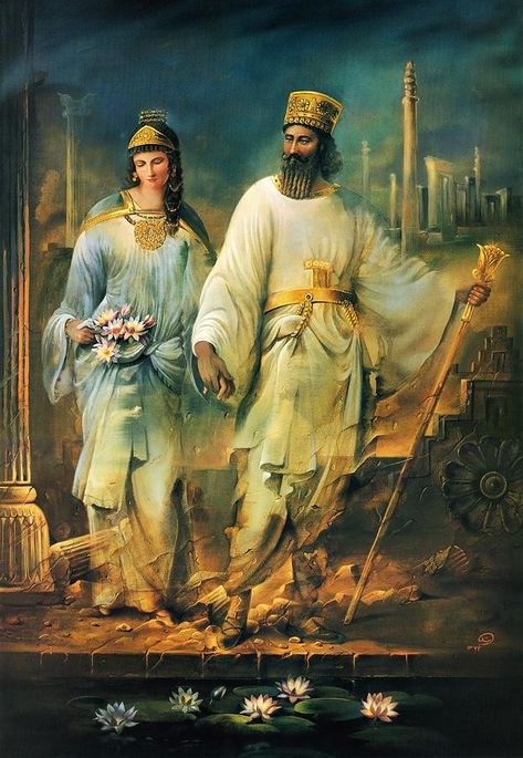 Persian History Ancient Persia, Persian Empire Art, Ancient Persian Women, Ancient Persian Art, Persian Warrior, Cyrus The Great, Persian Women, Iran Culture, Persian Art Painting