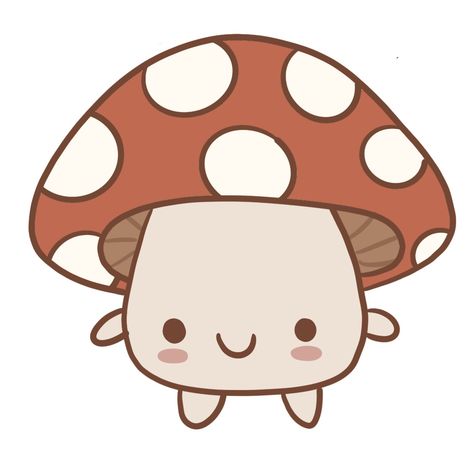 Chibi Mushroom, Drawing Projects For Kids, Mushroom Cartoon, Chibi Animals, How To Draw Anything, Business Hacks, Draw Cartoon, Mushroom Drawing, I Love Drawing