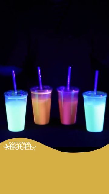 Fantasias Miguel on Instagram: "Nadie va a olvidar estos vasos fosforescentes de tu fiesta 😉 checa estos sencillos pasos para aplicar esta técnica 😱 . . . #ideas #fiesta #decor #vasos #neon #fosfo #fosforescente #party #partydecor #idea #manualidades #crafts #diy" Fiesta Decor, Ideas Fiesta, Crafts Diy, Neon, On Instagram, Instagram