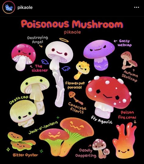 Mushroom Names, Cute Mushrooms, Poisonous Mushrooms, Mushroom Wallpaper, Mushroom Pictures, Flower Meanings, Wild Mushrooms, Mushroom Art, Ios Icon