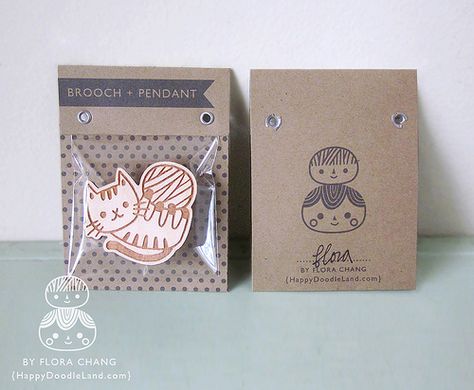 Brooch Packaging | Flickr - Photo Sharing! Jewerly Packaging Ideas, Etsy Packaging, Happy Doodles, Jewerly Displays, Necklace Packaging, Handmade Packaging, Am I The Only One, Pretty Packaging, Packaging Ideas