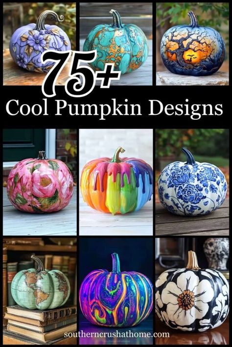 Unique Pumpkin Decorating Ideas, Cottage Core Painting, Unique Pumpkin Decorating, Cool Pumpkin Designs, Decorating Pumpkins, Decoupage Pumpkins, Pumpkin Floral Arrangements, Pumpkin Decorating Ideas, Elegant Pumpkins