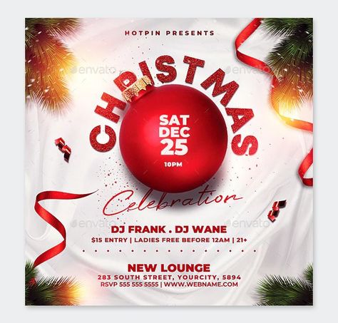 Christmas Event Flyer PSD Template Christmas Club Flyer, Xmas Flyer Design, Christmas Flyer Design Graphics, Christmas Party Flyer Design, Christmas Flyer Background, Christmas Flyer Design, Nigerian Independence, Nfl Christmas, Christmas Poster Design