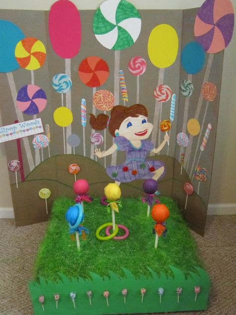 Candyland Birthday Games, Candyland Themed Games, Candyland Game Ideas, Lollipop Ring Toss, Princess Lolly Candyland, Lollipop Woods Candyland, Candy Land Games, Life Size Candyland Game, Candyland Hallway