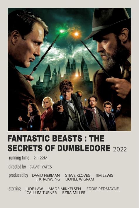 Movies Polaroid, Fantastic Beasts Poster, The Secrets Of Dumbledore, Secrets Of Dumbledore, Movie Character Posters, Movie Collage, Wild Book, Film Story, Iconic Movie Posters