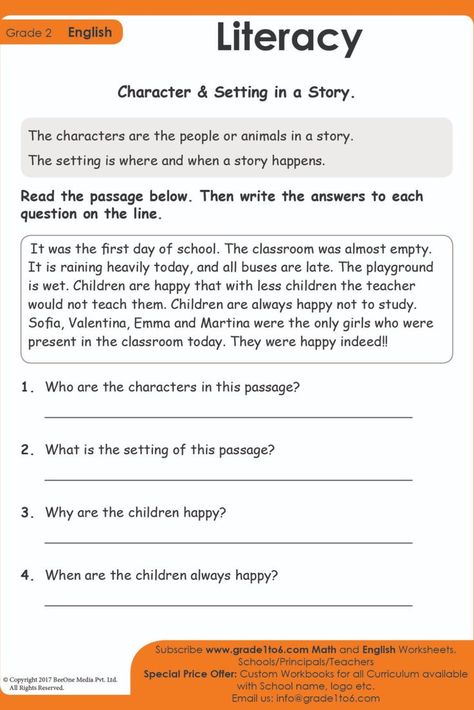 Story For Grade 4 English, Setting Plot Characters Story Elements, Character Setting Plot Activities, Character And Setting Worksheet, 2nd Grade Story Elements Worksheet, Year 4 English Worksheets, Elements Of Story, English Worksheets For Grade 1, Story For Grade 1