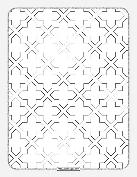 Free Printable Geometric Pattern 032 1 Geometric Pattern Stencil, Islamic Coloring Pages Free Printable, Easy Geometric Patterns, Colouring Patterns Geometric Coloring Pages, Embroidery Stencils Free Printable, Geometric Stencil Patterns, Lines Pattern Geometric, Geometrical Pattern Design, Islamic Patterns Geometric