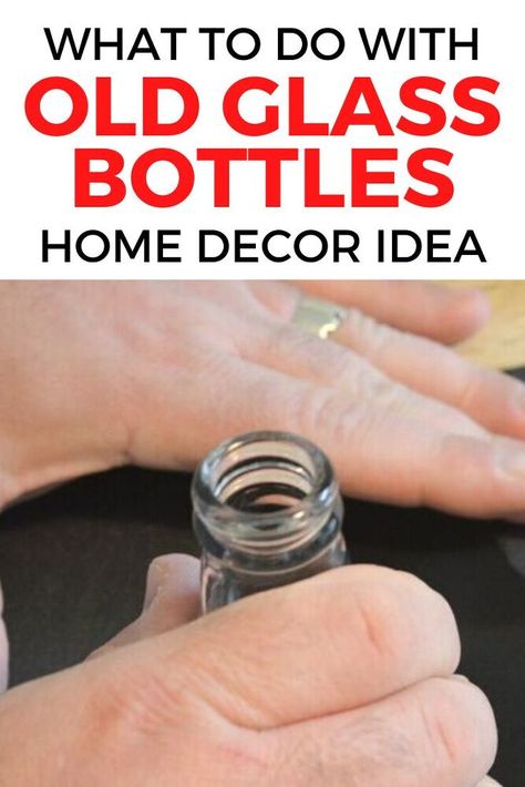 Wondering what to do with old glass bottles? Repurpose them into planters with this DIY idea. This cheap and easy planter is a fun way to recycle old glass bottles in your home decor or garden. #diy #planter #repurpose What To Do With Old Liquor Bottles, Decoration For Wedding Indian, Home Decoration For Wedding Indian, Home Decoration For Wedding, Frugal Homemaking, Bottle Trees, Old Glass Bottles, Planter Project, Diy Planter