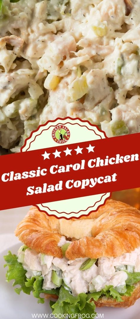 Chicken Salad Chick Classic Carol Recipe, Classic Carol Chicken Salad, Chicken Salad Chick Recipe, Chicken Salad Chick, Salad Copycat, Delicious Chicken Salad, Fresh Shrimp, Chicke Recipes, Celery Green