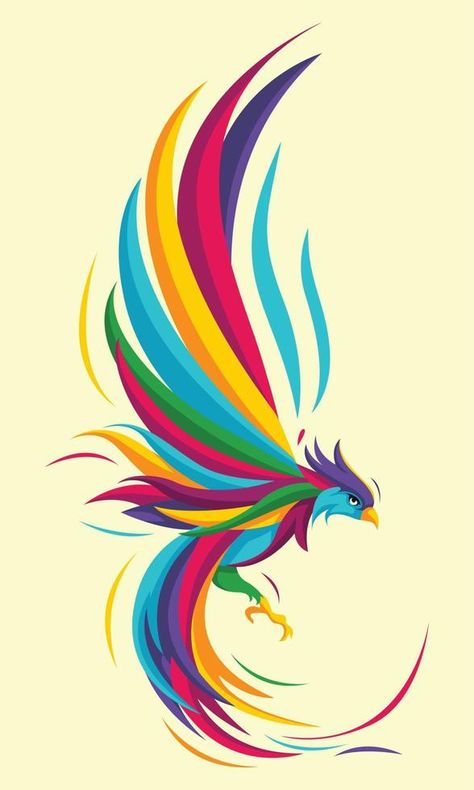 ilustración de personaje de vector de fénix de estilo colorido Phoenix Graffiti, Phoenix Quotes, Phoenix Vector, Cool Wrist Tattoos, Angel Wings Tattoo, Spiritual Symbols, Wings Tattoo, Feather Art, Skull Tattoos