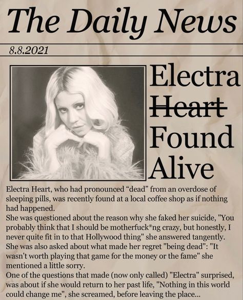 Newspaper Aesthetic, Electra Heart, Aesthetic Core, Diamond Wallpaper, Heart Poster, Music Recommendations, Marina And The Diamonds, Music Album Covers, All I Ever Wanted