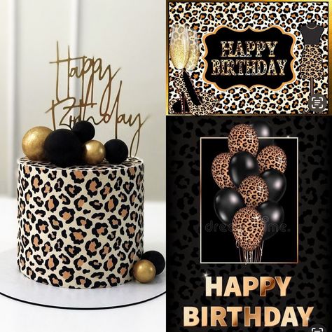 Leopard Cake, Leopard Birthday, Animal Print Cake, Birthday Party Decorations For Adults, Animal Print Party, 40th Birthday Cakes, Birthday Cakes For Women, Cakes For Women, Pretty Birthday Cakes