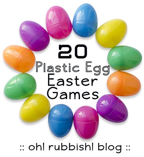 :: 20 Easter Egg Games :: Fun Plastic Egg Games for Kids :: Easter Dice Games For Kids, Easter Relay Games For Kids, Easter Snack For Kids, At Home Easter Activities, Preschool Egg Hunt, Easter Team Building Activities, Egg Drop Game, Cub Scout Easter Activities, Easter Games For Classroom