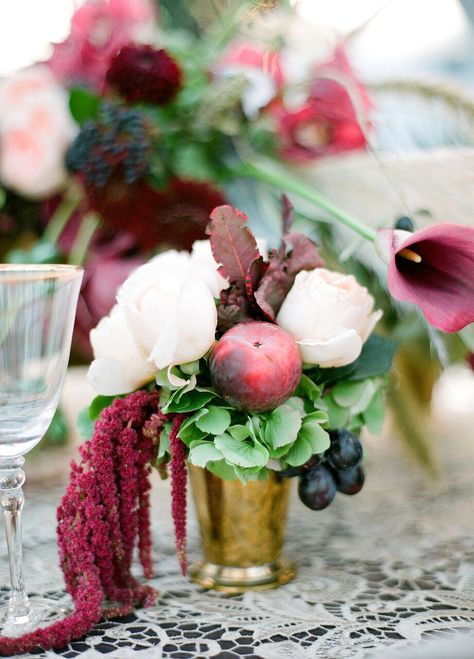 23 Ways to Arrange Red Wedding Centerpieces Burgundy Amaranthus, Red Table Decorations, Red Wedding Centerpieces, December Decor, Purple Centerpieces, Nursery Wedding, Red Centerpieces, Peonies Centerpiece, Rustic Arrangements