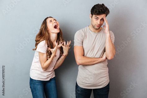 Stock Image: Portrait of a upset young couple having an argument Stop Texting Me, Emotionally Unavailable Men, Attracted To Someone, Emotionally Unavailable, Relationship Facts, That One Person, A Guy Who, Talk To Me, Facts About