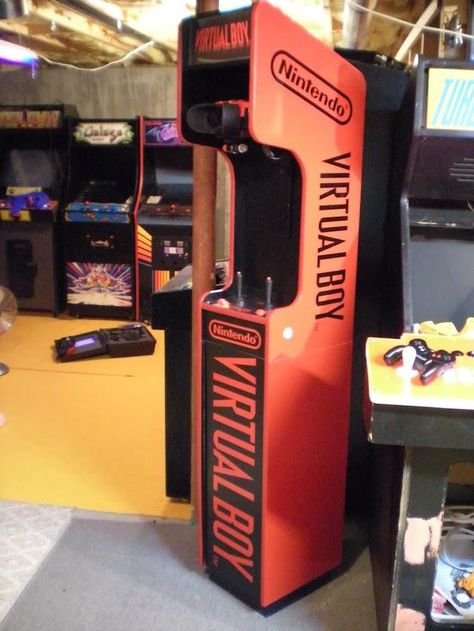 Virtual Boy Arcade Cabinet | Nintendo | Know Your Meme Game Kiosk, Land Of Misfit Toys, Diy Arcade Cabinet, Diy Video Game, Joystick Controllers, Retro Games Room, Arcade Room, Gaming System, Video Game Decor