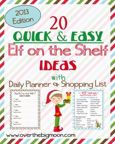 It's time for another year of Elf on the Shelf!  Not exactly sure what the Elf on the Shelf is all about?  Read HERE! Like most of your families - my kids LOVE our Elf, Eots Ideas, Easy Elf, Printable Shopping List, Elf Magic, The Elf On The Shelf, Big Moon, Elf Antics, Elf Fun, Elf Ideas