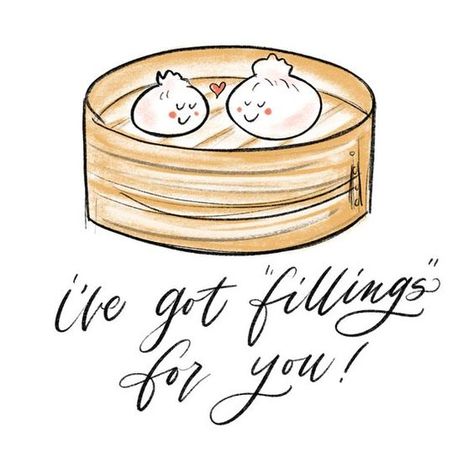 Dim Sum Dumplings, Cheesy Puns, Valentine Love Cards, Food Pun, Love Puns, Food Memes, Cute Puns, Pun Card, Food Puns