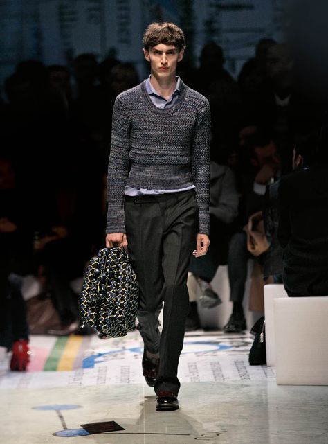 FW 2010 Menswear | PRADA Thailand Language, Prada Menswear, Pink Music, Industrial Metal, Walking By, Short Cuts, Men's Collection, Women Collection, Fashion Show