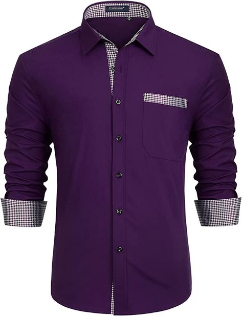 Violet Shirt Outfit Men, Purple Shirt Outfit Men Formal, Purple Shirt Outfit Men Casual, Purple Shirt Men, Purple Shirt Outfits, Mens Wedding Shirts, Purple Mens Dress Shirt, Formal Dress For Men, Ross Store