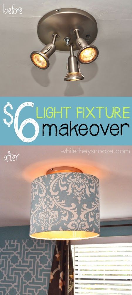 While They Snooze: How to Cover an Ugly Light Fixture Cover Ugly Light Fixture, Light Fixture Makeover, Diy Luminaire, Easy Home Improvement Projects, Easy Home Improvement, Diy Light Fixtures, Diy Lampe, Baby Shower Decor, Ceiling Light Fixture