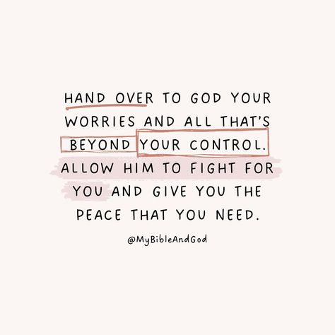 A reminder that we don’t have to carry our burden alone, but can cast our cares upon God (Psalm 55:22). Surrender your worries and concerns to God, and trust in His sovereignty and power to handle situations beyond your control. By handing over our worries to God, we allow Him to fight on our behalf. “The Lord will fight for you while you [only need to] keep silent and remain calm.” — Exodus 14:14 “Do not fear them, for it is the Lord your God who is fighting for you.’” — Deuteronomy‬ ‭3‬:‭... Surrender Your Worries To God, Don’t Worry Trust God, Cast Your Burdens On The Lord, Psalm 55:22, Do Not Worry Scripture, Psalm 55, God Thoughts, Keep Silent, Silent Quotes