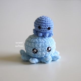 Crochet the OCTOPUS SQUISH in 20 minutes! · Free Amigurumi Crochet Pattern - Sweet Softies | Amigurumi and Crochet Pocket Octo Crochet Pattern, No Sew Crochet Octopus, Crochet Octopus Free Pattern Amigurumi, Blanket Yarn Amigurumi Free Pattern, Amigurumi Octopus Free Pattern, Squid Crochet Pattern Free, Squish Crochet Pattern, Mini Octopus Crochet Pattern, Crochet Mini Octopus