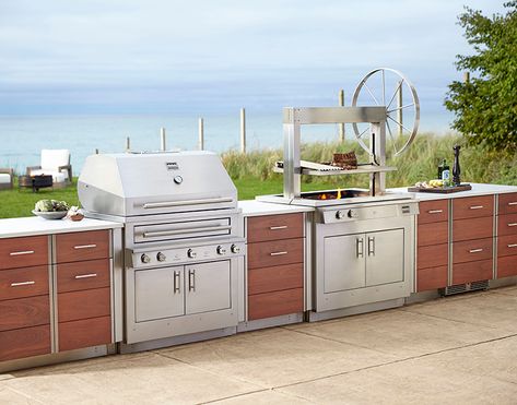 Kalamazoo Outdoor Gourmet Products Gaucho Grill, Stainless Steel Sheet Metal, Backyard Renovation, Kamado Grill, Outdoor Cabinet, Ipe Wood, Fire Grill, Stainless Steel Sheet, Steel Panels