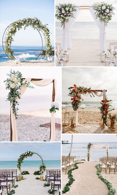 Beach Wedding Ceremony Decorations, Romantic Beach Wedding Dress, Wedding Ceremony Decoration, Outdoor Beach Wedding, Beach Wedding Groom, Beach Wedding Aisles, Beach Wedding Arch, Beach Wedding Ceremony, Beach Wedding Decorations Reception