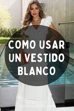 Un vestido blanco es una parte que no puede faltar en ningún fondo de armario. Te cuento cómo llevarlo con bastante estilo. La parte estrella del verano. Un vestido blanco tiene opciones infinitas en el momento de combinarlo. Asi sea corto, extenso, midi, de tirante ancho o más ceñido. El blanco es un color que combina completamente con algún otro tono. Estimula y resalta el bronceado de la piel. Además te facilita hacer looks de diferentes estilos, románticos, ibicencos, distinguidos. Midi Outfits, Outfits Vestidos, Look Casual Chic, Outfit Primavera, Plus Size Beauty, Style Mistakes, Formal Outfit, Chic Dress, Curvy Fashion