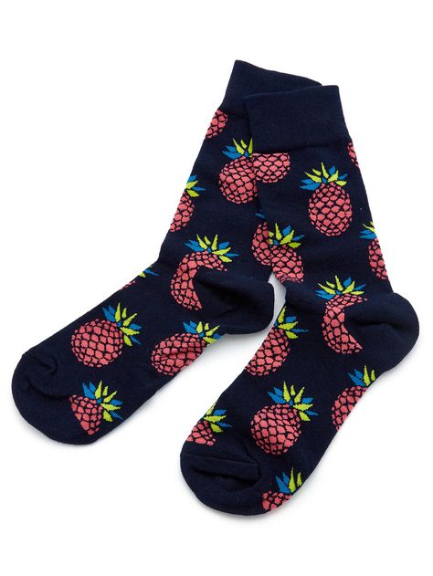 Shop Pineapple Print Calf Length Socks online. SheIn offers Pineapple Print Calf Length Socks & more to fit your fashionable needs. Pineapple Socks, Pineapple Print, Calf Socks, Happy Socks, Only Fashion, Mid Calf, Hosiery, Pineapple, Shoe Bag