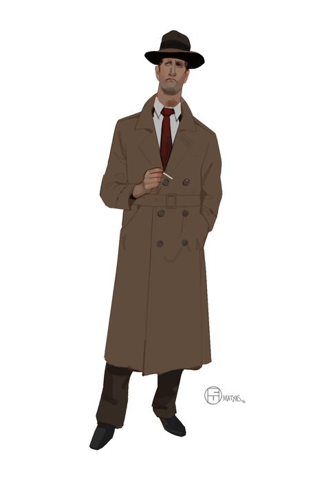 Quick color sketches focusing on shape and minimal mark making. Brian Matyas, Detective Character, Noir Detective, Art Noir, Call Of Cthulhu, Character Poses, Cartoon Character Design, Comic Illustration, Character Design References